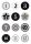 15255 Sticker DECOR Adventskalendersticker 1-24 - schwarz, Goldprägung, 10 St.