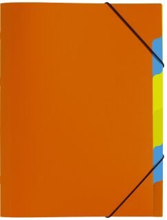 Ordnungsmappe Funky School - A4, 5 Fächer, PP, orange, 1 St.