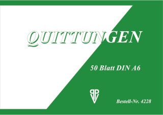 Quittung - A6, 50 Blatt, 1 St.