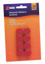 Nobo Magnete, Ø 20 mm, rot, Packung mit 8 Magnete