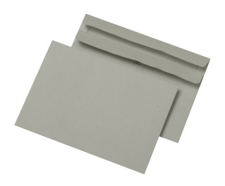 Briefumschläge - C6 (162x114 mm), ohne Fenster, selbstklebend, 75 g/qm, 1.000 Stück, recycling grau, 1 St.