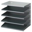 DURABLE Sortierstation grau mit 5 Fächern