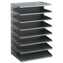 DURABLE Sortierstation grau mit 8 Fächern