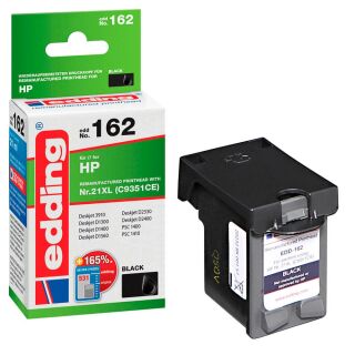 edding EDD-162 schwarz Druckerpatrone kompatibel zu HP 21XL (C9351AE)