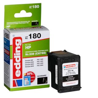 edding EDD-180 schwarz Druckerpatrone kompatibel zu HP 338 (C8765E)