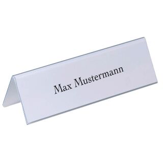 DURABLE Tischnamensschilder 8052-19 transparent 21,0 x 6,1 cm, 25 St.