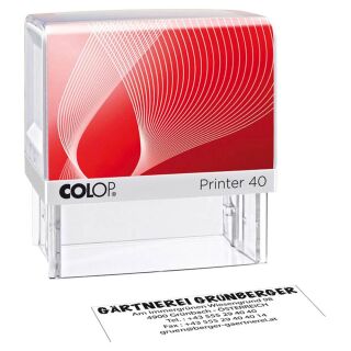 COLOP Textstempel, individualisierbar Printer 40 selbstfärbend schwarz ohne Logo, 1 St.