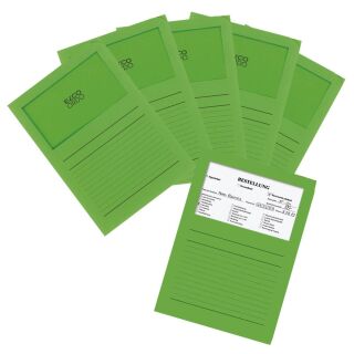 ELCO Sichthüllen Ordo classico DIN A4 grün glatt 120 g/qm, 100 St.