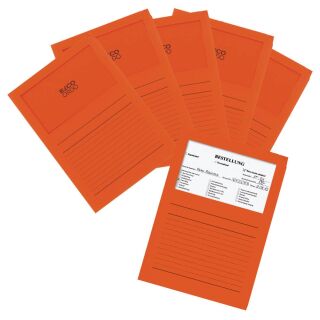 ELCO Sichthüllen Ordo classico DIN A4 orange glatt 120 g/qm, 100 St.
