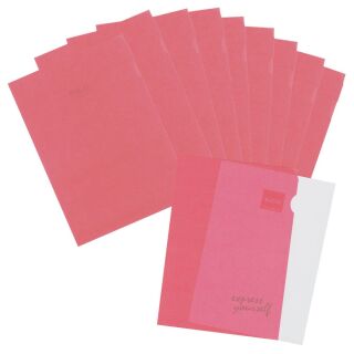 ELCO Sichthüllen Ordo transparent DIN A4 rot glatt 80 g/qm, 10 St.
