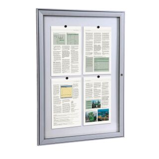 Showdown® Displays Schaukasten S alu 4x DIN A4 52,1 x 2,3 x 69,6 cm, 1 St.