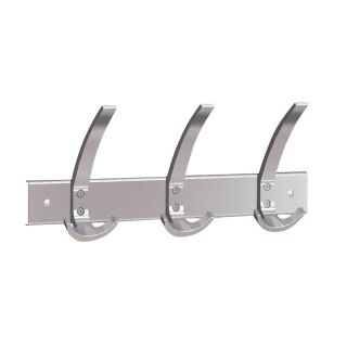 Kerkmann Wandgarderobe public 32640214 silber Metall 9 Haken 40,0 x 17,0 cm, 1 St.