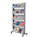 PAPERFLOW Prospektregal silber DIN A4 85,5 x 38,5 x 167,5...