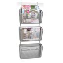 Zeller Wandprospekthalter Mesh silber DIN A4 3...