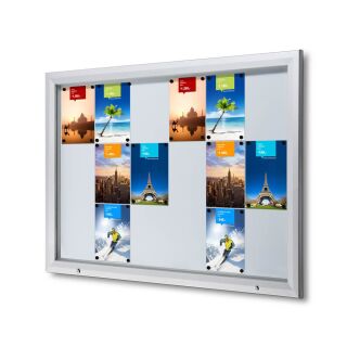 Showdown® Displays Schaukasten T silber 18x DIN A4 146,5 x 4,7 x 106,7 cm, 1 St.