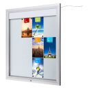 Showdown® Displays Schaukasten T LED silber 12x DIN...