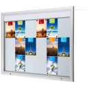 Showdown® Displays Schaukasten T LED silber 18x DIN...