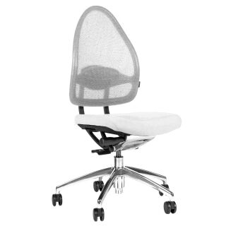 Topstar Bürostuhl Open Base, J4900S03 Stoff weiß, Gestell alu