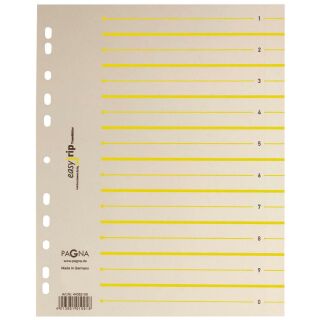 PAGNA Trennblätter Easy Rip DIN A4 1-0 chamois/gelb, 225 g/qm, 100 St.