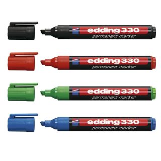 edding 330 Permanentmarker farbsortiert 1,0 - 5,0 mm, 4 St.