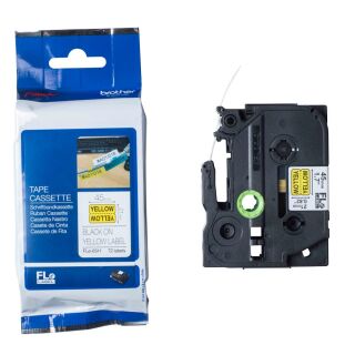 brother Einzeletiketten-Schriftband FLe Fle-6511 FLE6511, 45 x 21 mm, schwarz auf gelb, 1 St.