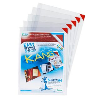5 tarifold Dokumentenhüllen Kang easy clic transparent A4
