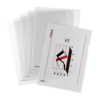 herlitz Sichthüllen DIN A4 transparent genarbt 0,19 mm, 10 St.