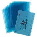 herlitz Sichthüllen DIN A4 blau genarbt 0,19 mm, 10 St.