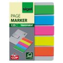 SIGEL Haftmarker transparent mit Clip Haftmarker...