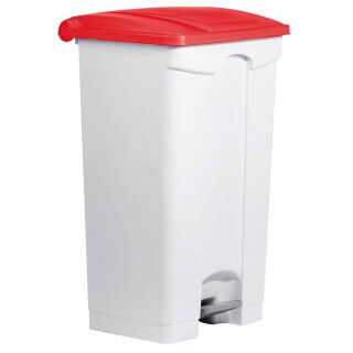 helit Mülleimer 90,0 l weiß, rot, 1 St.