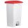 helit Mülleimer 90,0 l weiß, rot, 1 St.