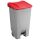 helit Mülleimer 120,0 l grau, rot, 1 St.