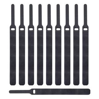 LABEL THE CABLE Klettkabelbinder BASIC STRAPS schwarz 17,0 cm x 1,4 cm, 10 St.