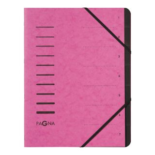 PAGNA Ordnungsmappe 7 Fächer rosa, 1 St.