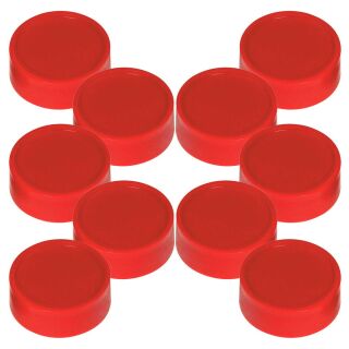 MAUL Magnete rot, Kunststoff Ø 3,4 x 1,4 cm, 10 St.