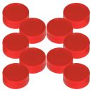 10 MAUL Magnete rot Ø 3,4 x 1,4 cm
