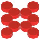 MAUL Magnete rot, Kunststoff Ø 3,4 x 1,4 cm, 10 St.