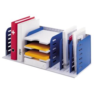 styro Sortierstation styrorac grau/blau mit 7 Fächern