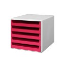 M&M Schubladenbox  sunset-red 30050960, DIN A4 mit 5...