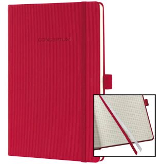 SIGEL Notizbuch Conceptum® ca. DIN A5 kariert, rot Hardcover 194 Seiten, 1 St.