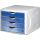 helit Schubladenbox the chameleon  blau H6129634, DIN A4 mit 4 Schubladen, 1 St.
