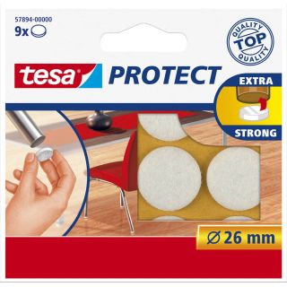 tesa Protect® Filzgleiter Kunststoff Ø 2,6 cm, 9 St.