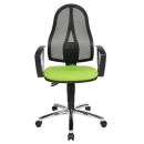 Topstar Bürostuhl Point 60 Netz Plus, G050 Stoff grün, Gestell chrom
