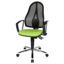Topstar Bürostuhl Point 60 Netz Plus, G050 Stoff grün, Gestell chrom