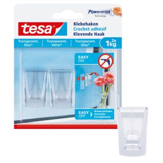 tesa Klebehaken für max. 1,0 kg, 2,0 x 5,5 cm, 2 St.