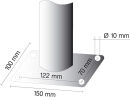 Absperrpfosten aus Stahlrohr Ø 60 mm, für...
