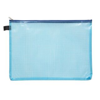 FolderSys Reißverschlussbeutel DIN A4 blau 0,15 mm, 10 St.