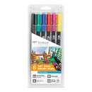 Tombow ABT Dual Brush-Pens farbsortiert, 6 St.
