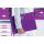 LEITZ Fächermappe WOW 4589 6 Fächer violett, 1 St.