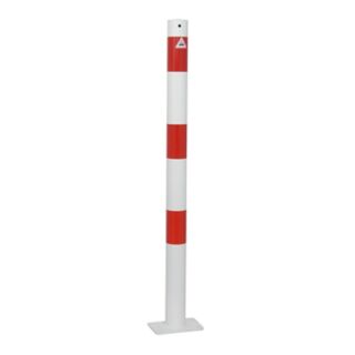 Absperrpfosten aus Stahlrohr Ø 76 mm, für Dübelbefestigung, mit Lackierung, ohne Ösen